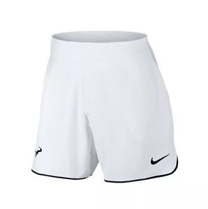 NIKE Court Flex Rafa Gladiator 7" TENNIS SHORTS 8217703 102 WHITE-BLK MENS Sz M