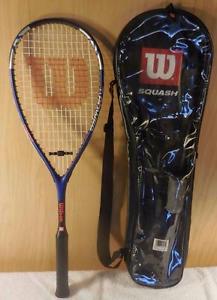 Wilson Titanium Ti.Power Squash Racquet Racket 3 3/4" Grip + Cover