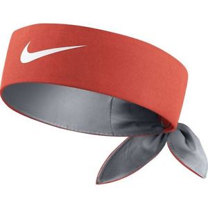Nike Adult Tennis Headband Lt. Crimson Wolf Grey White Swoosh 646191 696 $17