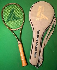 VINTAGE 80's PRO KENNEX GRAPHITE MICRO MID TENNIS RACKET MINT W/CASE 4 3/8