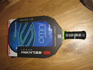 A brand new unused Selkirk Sport pickleball paddle Omni graphite blue