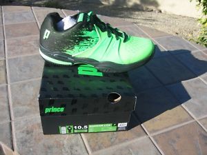 PRINCE WARRIOR LITE TENNIS, racquetball, squash, SHOES MENS 10.5 BRAND NEW GREEN