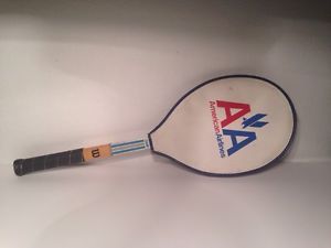 Vintage Chris Evert Wilson Tennis Racket, American Airlines Tennis Racket Cover