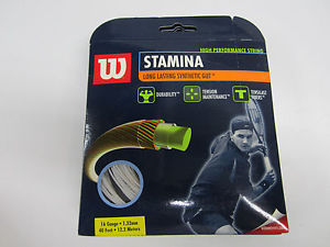 **NOS**  LOT OF 4 SETS WILSON STAMINA 16 (1.30) SYNTHETIC GUT TENNIS STRING