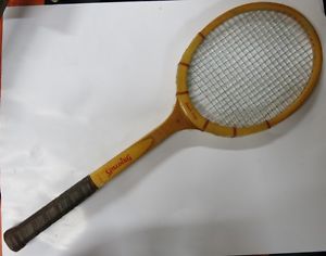 Spalding 1970's Davis Cup Wood Tennis Racquet Set Leather Grip