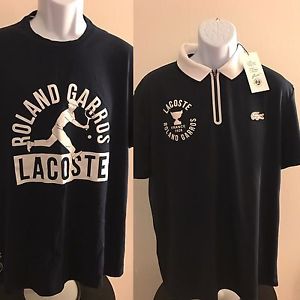 NEW W/ TAGS. 2 Lacoste Sport Official Roland Garros FRENCH OPEN tennis shirts.
