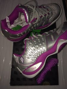 Prince Tennis Shoes Women's T22 Size 7.5 - New With Box - Chrome/Purple