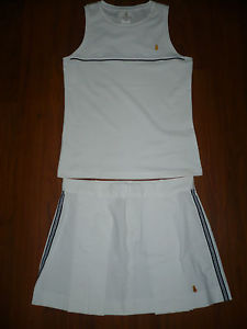 BUMI SIROTKA Womens White Tennis Tank & Skirt Outfit S