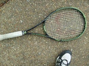 Wilson 2015 Blade 98  16x19 4 3/8 grip Tennis Racquet strung POLY/Synthetic hyb