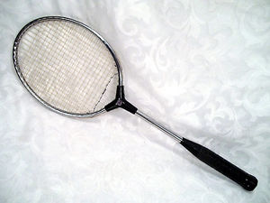 Vtg 1970s Dunlop Steel Frame Tennis Racket Made in ENGLAND