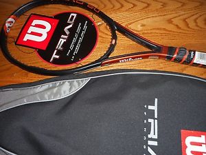 New Wilson TRIAD Hammer 6.0 95 Orange/Black Tennis Racquet w/cover