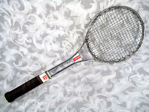 Vintage 1970's WILSON T3000 Chrome Tubular Steel Tennis Racket 4 5/8