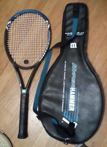 Wilson Carbon Hyper Hammer 4.3  4 3/8 grip Tennis Racquet W/Original Padded Case