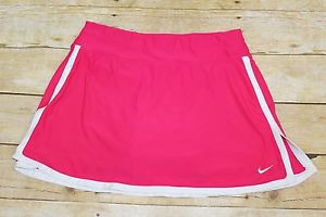 Nike Dri-Fit Tennis Skirt Women's Small Pink White Athletic Skort