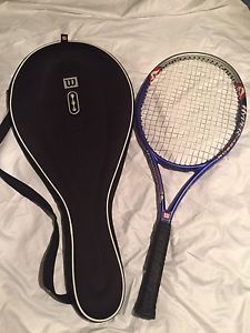 Wilson Hyper Carbon Tennis Test Racket 5.9 With Cover. Grip 4 3/8