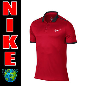 Nike Men's Size 2XL Advantage Solid Tennis Polo Shirt  728947 Red/Navy