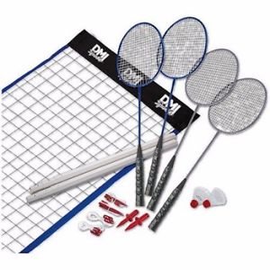 Badminton Set Net Rackets Outdoor Lawn Games Carrying Bag Shuttlecocks Birdies