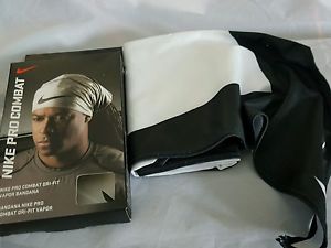 Nike Pro Combat Dri Fit Vapor Bandana Black/White One Size Fit Most