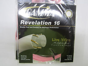 **NEW**  LOT OF 5 SETS GAMMA REVELATION 16 PINK MULTIFILAMENT TENNIS STRING