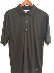 Greg Norman Mens Shirt LARGE Tennis Polo PLAY DRY Black S/S