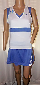 ADIDAS CLIMACOOL WOMEN'S TENNIS TOP& SKORT SET SIZE M PURPLE/WHITE NWOT