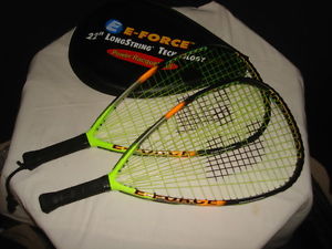 2-E-Force Torment 22" Long String Technology , 1- Racket Cover EUC