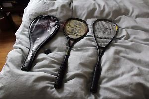 2 x squash racket black knight graphite and new inesis both superlight Dualt 78