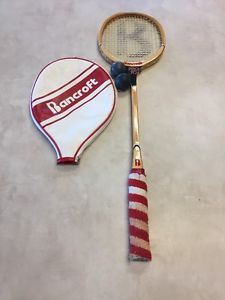 Bancroft Pro 70 Squash Racquet Racket W/ Cover And 2 Balls