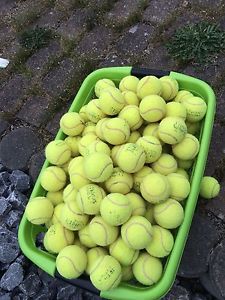 100 USED TENNIS BALLS FOR CLASSROOM CHAIRS,ROLLING WALKERS OR DOG TOYS