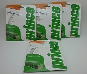 PRINCE All Around Syn Gut w/ Duraflex 17 Tennis String 1.22 mm 40 ft Lot of 4