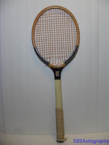 ANTIQUE VINTAGE 1950s REGENT BLACK AUTOGRAPH MODEL WOOD TENNIS RACQUET RACKET