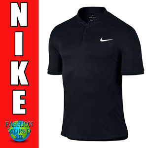 Nike Men's Size Medium Court Advantage Tennis Polo Shirt  729384 Black
