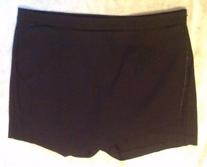 A66 Lane Bryant Women's Front Flap Skort Black Ribbed Fabric New Size 22W