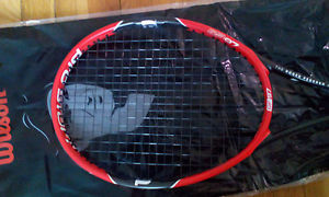 Wilson Pro Staff RF 97 4 1/4 Babolat Rpm Blast string tennis racquet