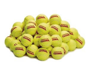 LOT 58 Tourna Pressureless Tennis Balls New. Packaging opened.