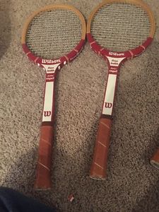 Vintage Wilson Stan Smith Capri Wood Tennis Racquet 4 3/8 Lot Of 2