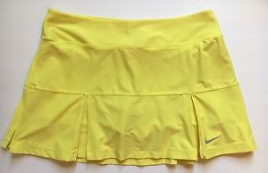 Women's Nike Dri Fit Tennis Skirt Yellow Medium