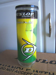 Case of 24 cans Dunlop Championship Hard Court Yellow Tennis Balls