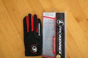 4PROKENNEX RACQUETBALL GLOVE OVATION, 1 GLOVE, BLACK/ RED, RIGHT HAND LARGE L