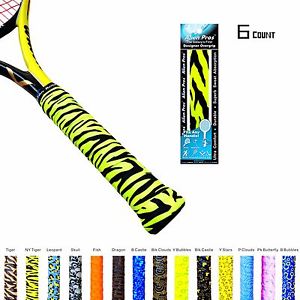 Alien Pros X-Tac Tennis Squash Racquetball Overgrip Tape 6-pack - Tiger NY