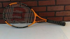 Orange Wilson Ultra Titanium Soft shock Tennis Racquet NEEDS TO BE RESTRUNG