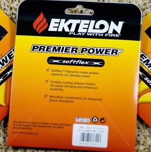 4Ektelon PREMIER POWER Racquetball STRING 17 GAUGE RED/ 1 SET ONLY