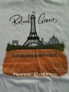 French Open Roland Garros  tennis  t shirt Terre Battue clay, PERRIER