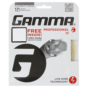 Live Wire Professional 17G With Grip Tennis String Natural