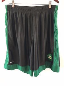 NIKE Basketball Shorts XL Men Boston Celtics Black Green Athletic Gym Work Out