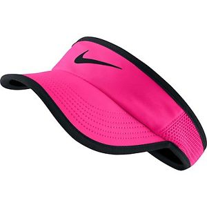 Nike 744961-639 Feather Light Dri-Fit Women's Visor Cap H. Pink Tennis Golf S/M
