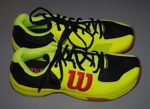 Wilson Recon Yellow Black & Red Racquetball Shoes