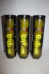 WILSON TENNIS BALLS US OPEN 2007 - 3 CANS - 12 BALLS - NEW - MINT - FREE SHIP