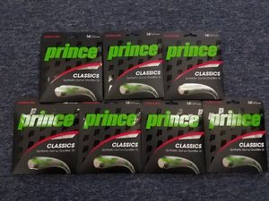 7 Sets Prince Synthetic Gut With Duraflex 16 Gauge 1.30mm Tennis String White