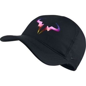 NWT Nike Dri-Fit Featherlight Hat Rafael Rafa Nadal Iridescent Black Tennis